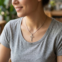 Load image into Gallery viewer, Stainless Steel Cross Pendant Chain Necklace