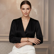 Load image into Gallery viewer, Bangle Mixed Metal Wrapped Nail Hinge Bracelet