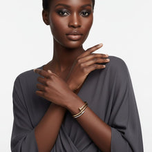 Load image into Gallery viewer, Bangle Mixed Metal Wrapped Nail Hinge Bracelet