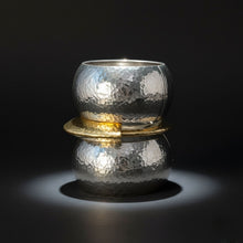 Load image into Gallery viewer, Bangle Hammered Gold Angular Futuristic Bracelet