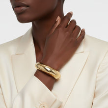 Load image into Gallery viewer, Bangle Smooth Gold Sculpted Shine Sleek Bracelet