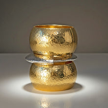 Load image into Gallery viewer, Bangle Hammered Gold Wide High Fashion Bracelet