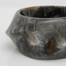 Load image into Gallery viewer, Bangle Vintage Black Resin Wavy Chunky Bracelet