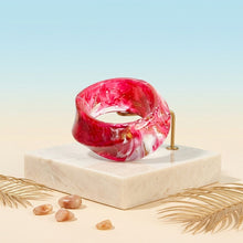 Load image into Gallery viewer, Bangle Vintage Red Resin Wavy Chunky Bracelet