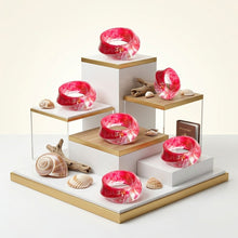 Load image into Gallery viewer, Bangle Vintage Red Resin Wavy Chunky Bracelet