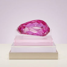 Load image into Gallery viewer, Bangle Transparent Pink Prism Wave Facet Bracelet