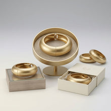 Load image into Gallery viewer, Bangle Matte Gold Metal Sculpted Sleek Bracelet