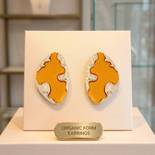 Load image into Gallery viewer, Stud Yellow and Gold Molten Metal Retro Earrings