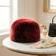 Load image into Gallery viewer, Hat Luxe Faux Fur Red Kubanka Winter Cap Women