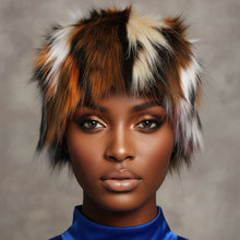 Load image into Gallery viewer, Hat Luxe Faux Fur Multi Color Kubanka Winter Cap