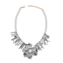 Load image into Gallery viewer, Collar Gray Exotic Goddess Floral Necklace