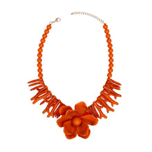 Load image into Gallery viewer, Collar Orange Exotic Goddess Floral Necklace