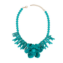 Load image into Gallery viewer, Collar Turquoise Exotic Goddess Floral Necklace
