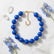 Load image into Gallery viewer, Mod Style Royal Blue Chunky Bead Necklace