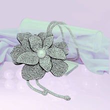 Load image into Gallery viewer, Long Y Brilliant Clear Blooming Flower Necklace