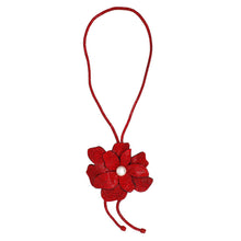 Load image into Gallery viewer, Long Y Brilliant Red Blooming Flower Necklace