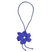 Load image into Gallery viewer, Long Y Brilliant Blue Blooming Flower Necklace