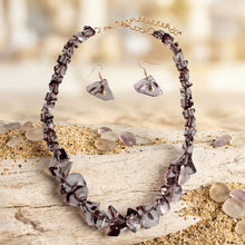 Load image into Gallery viewer, Translucent Black Bead Rock Candy Necklace Set