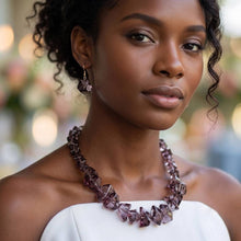 Load image into Gallery viewer, Translucent Black Bead Rock Candy Necklace Set