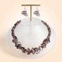 Load image into Gallery viewer, Translucent Black Bead Rock Candy Necklace Set