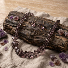 Load image into Gallery viewer, Translucent Black Bead Rock Candy Necklace Set