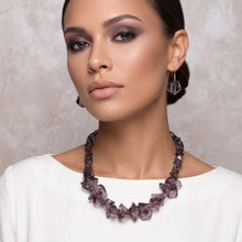 Load image into Gallery viewer, Translucent Black Bead Rock Candy Necklace Set