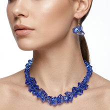 Load image into Gallery viewer, Translucent Blue Bead Rock Candy Necklace Set
