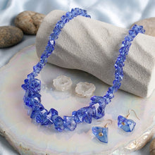 Load image into Gallery viewer, Translucent Blue Bead Rock Candy Necklace Set