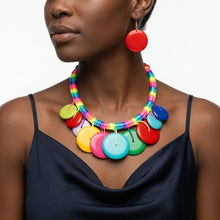 Load image into Gallery viewer, Collar Rainbow Wrap Multicolor Disc Necklace