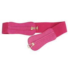 Load image into Gallery viewer, Belt ColorPop Fuchsia Cinch Toggle Stretch Belt