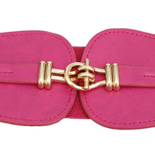 Load image into Gallery viewer, Belt ColorPop Fuchsia Cinch Toggle Stretch Belt