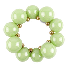 Load image into Gallery viewer, Lime Green Marble Bubble Ball Bead Bracelet