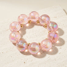 Load image into Gallery viewer, Bracelet Light Pink Iridescent Bubble Ball Bead