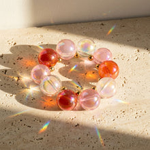 Load image into Gallery viewer, Bracelet Red & Pink Mix Iridescent Bubble Ball Bead