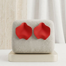 Load image into Gallery viewer, Red Matte Coating Sculpted Stud Earrings