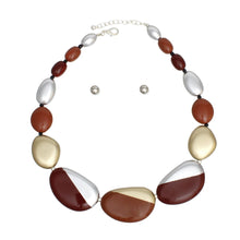 Load image into Gallery viewer, Beaded Burgundy Matte Painted Graduated Necklace