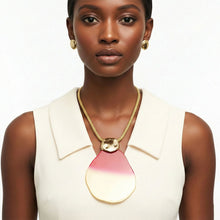 Load image into Gallery viewer, Pendant Fuchsia Ombre Organic Teardrop Necklace