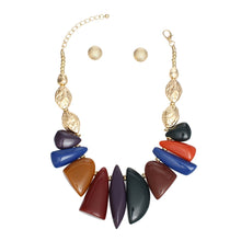 Load image into Gallery viewer, Necklace Dark Multi Bead Tribal Collar for Women