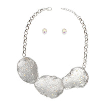 Load image into Gallery viewer, Collar Silver Curved Plate Aurbo Chain Necklace