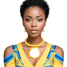 Load image into Gallery viewer, Necklace Retro Yellow Geo Pendant Collar for Women