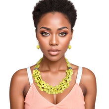Load image into Gallery viewer, Necklace Retro Marbled Green Bead Set for Women