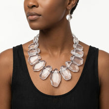 Load image into Gallery viewer, Toggle Chunky Clear Bead Cord Tribal Necklace