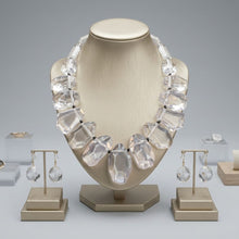 Load image into Gallery viewer, Toggle Chunky Clear Bead Cord Tribal Necklace