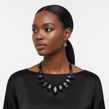 Load image into Gallery viewer, Toggle Chunky Black Leopard Bead Cord Necklace