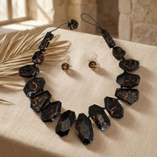 Load image into Gallery viewer, Toggle Chunky Brown Leopard Bead Cord Necklace