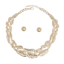 Load image into Gallery viewer, Collar Gold Melted Metal Rigid Armor Necklace