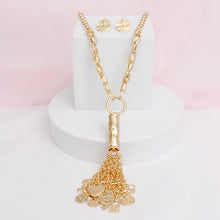 Load image into Gallery viewer, Pendant Gold Chain Charm Tassel Necklace for Women