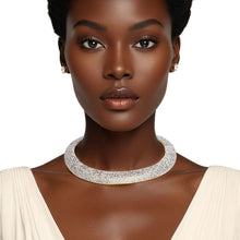 Load image into Gallery viewer, Collar Pave Aurbo Stone Torque Necklace for Women