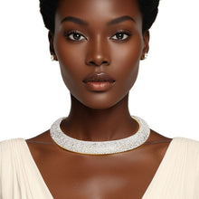 Load image into Gallery viewer, Collar Pave Clear Stone Torque Necklace for Women