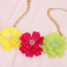 Load image into Gallery viewer, Collar Playful Petals Bright Color Flower Necklace